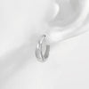 Alyssa 925 Sterling Silver Huggie Earrings