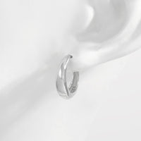 Alyssa 925 Sterling Silver Huggie Earrings