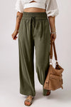 Simone Smocked High Waist Wide Leg Pants