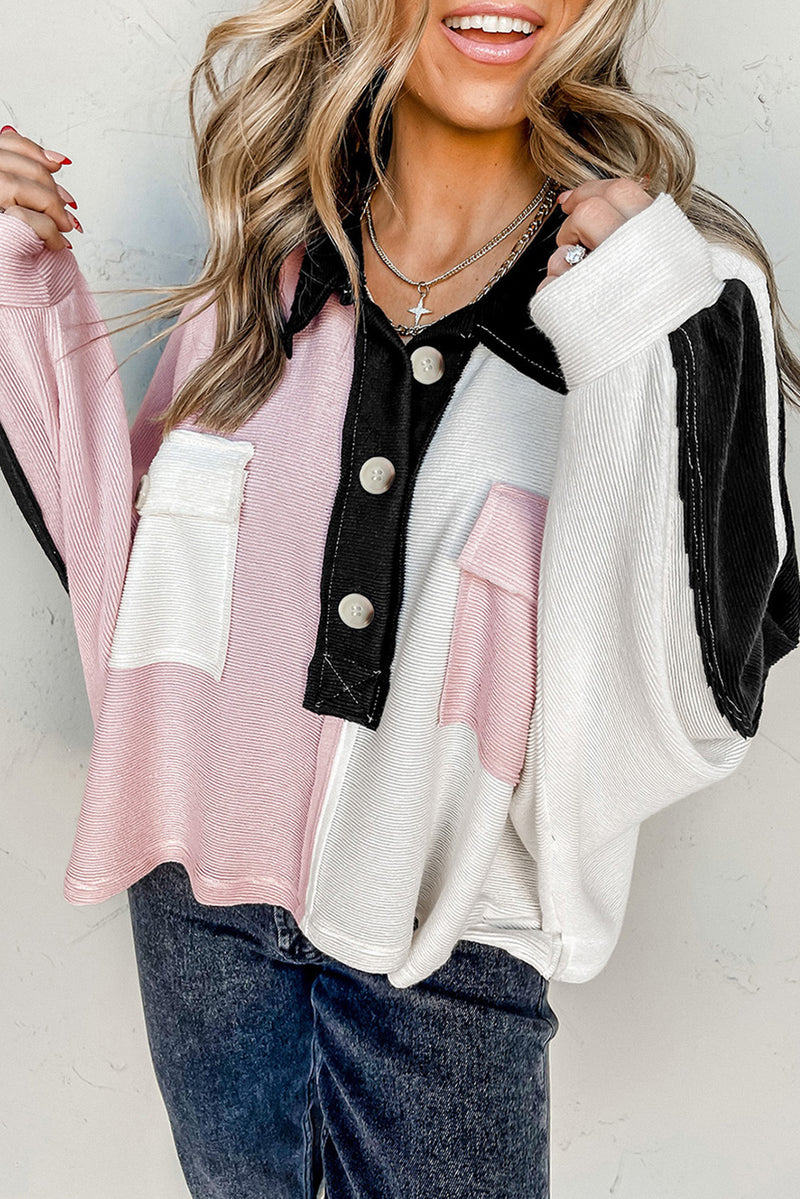 Liliana Multicolor Button-Down Long Sleeve Blouse