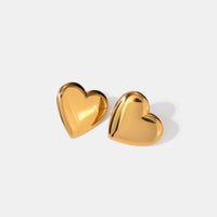 Skyla Stainless Steel Heart Stud Earrings