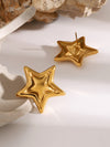 Alondra Stainless Steel Star Stud Earrings