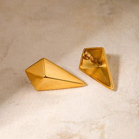 Kora Stainless Steel 18K Gold-Plated Geometric Earrings