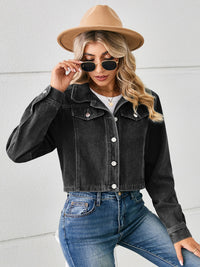 Persephone Button Up Long Sleeve Denim Jacket