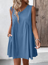 Jordyn Ruched V-Neck Sleeveless Mini Dress