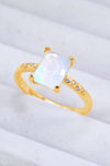 Makayla Square Moonstone Ring