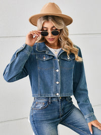 Persephone Button Up Long Sleeve Denim Jacket