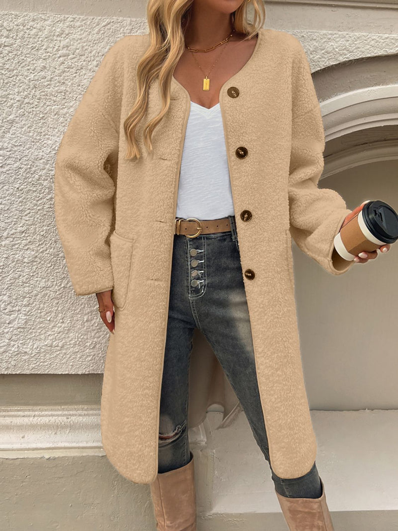 Nicole Button Up Long Sleeve Coat