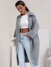 Arya Pocketed Collared Neck Dropped Shoulder Cardigan