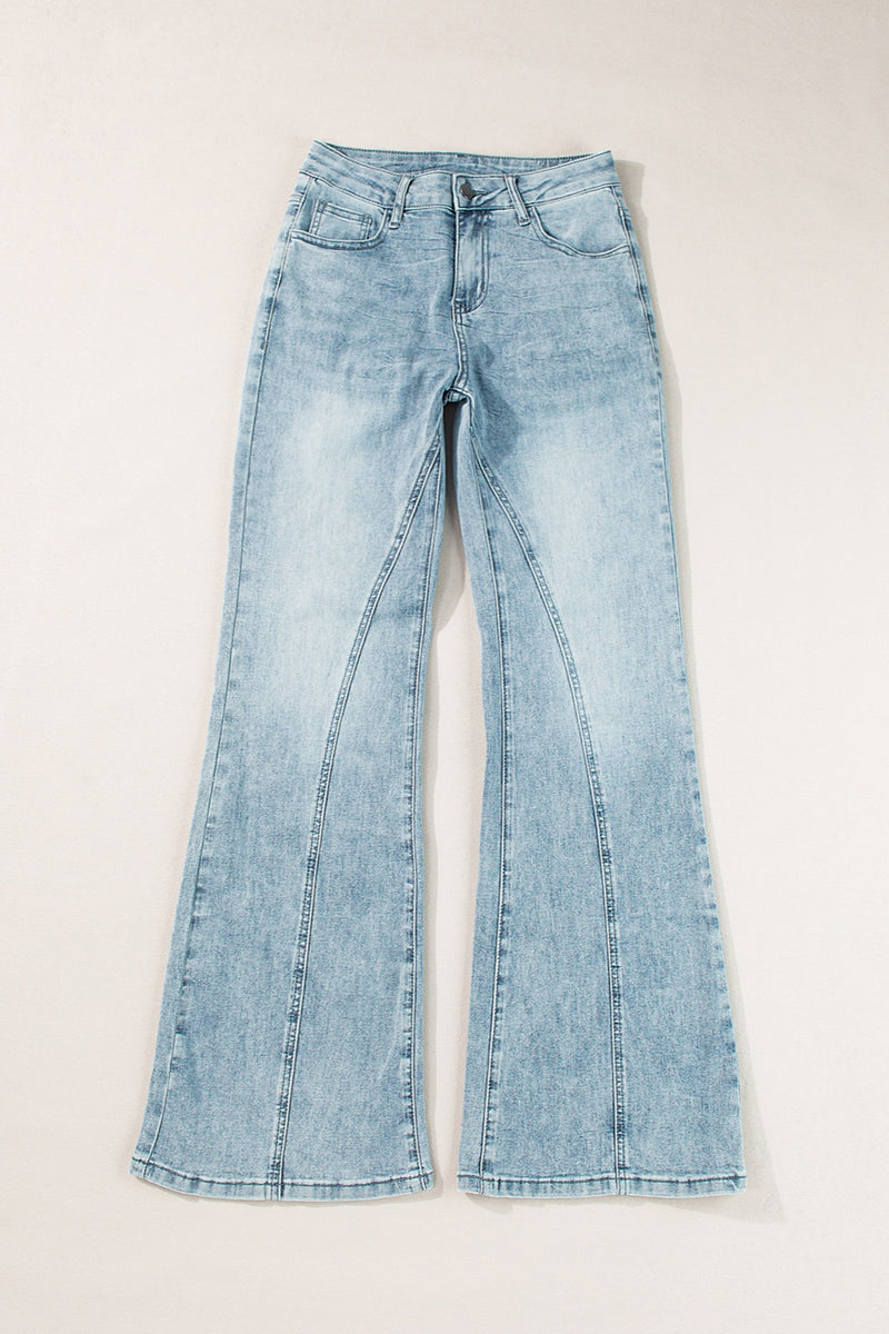 Magdalena High Waist Bootcut Jeans with Pockets