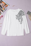 Quinn Leopard Round Neck Long Sleeve T-Shirt