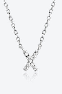 Angelina V To Z Zircon 925 Sterling Silver Necklace