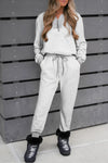 Winnie Quarter Zip Long Sleeve Top and Drawstring Pants Set