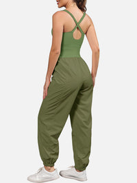 Amari Cutout Scoop Neck Wide Strap Jumpsuit