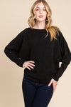 Harmoni Drop Shoulder Long Sleeve Knit Top