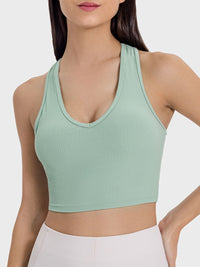 Emma Scoop Neck Wide Strap Active Tank