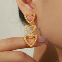 Linda Titanium Steel Heart Earrings