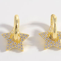 Mya 925 Sterling Silver Zircon Star Earrings