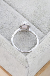 Brooklynn Opal 925 Sterling Silver Halo Ring