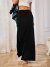 Jaliyah Solid Elastic Waist Maxi Skirt