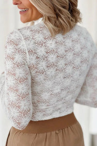 Shiloh Lace Mock Neck Long Sleeve Top