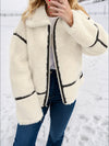 Evelyn Zip Up Long Sleeve Sherpa Jacket