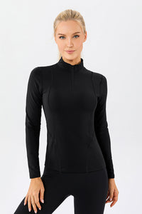 Dior Mock Neck Quarter Zip Active T-Shirt