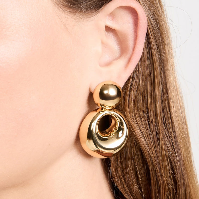 Daphne 18K Gold-Plated Cutout Earrings