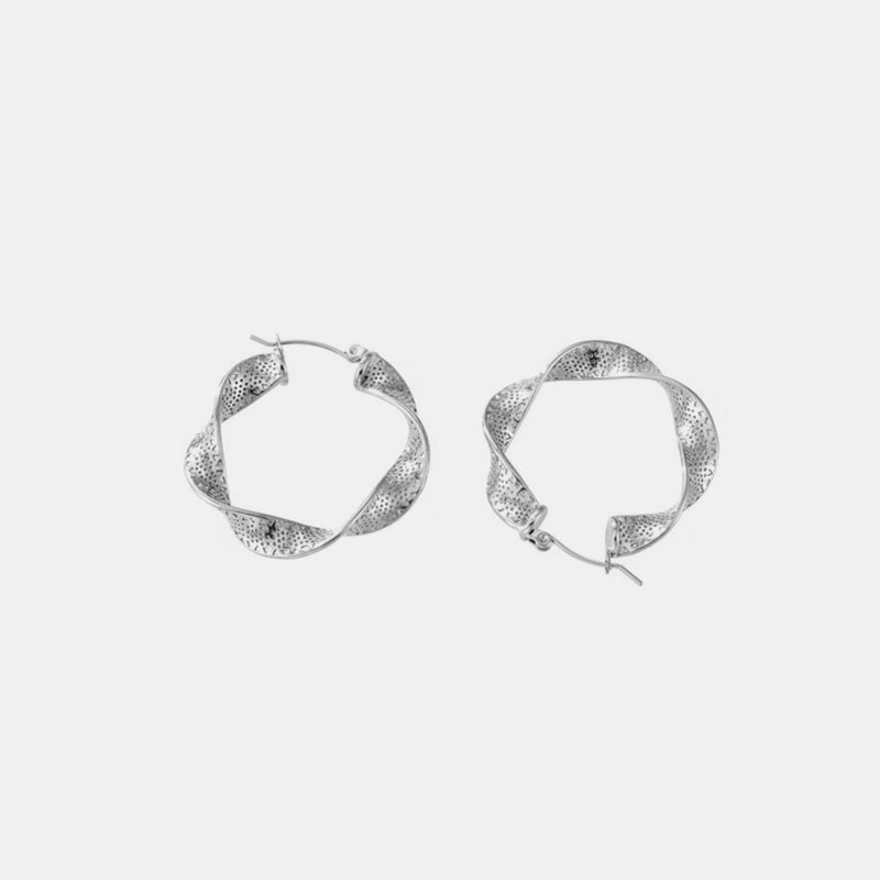 Adele Titanium Steel Twisted Earrings