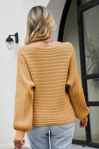 Eleanor Boat Neck Batwing Sleeve Sweater