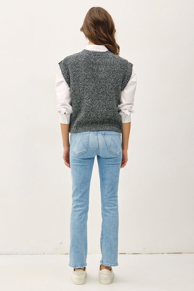 Roselyn Cable Knit V-Neck Sweater Vest