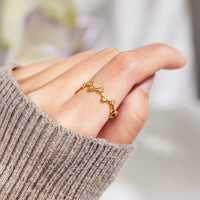 Kyra 18K Gold-Plated 925 Sterling Silver Zircon Ring