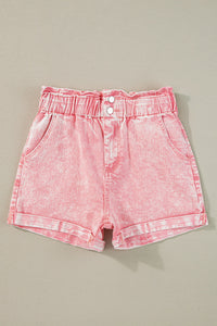 Malaya Paperbag Waist Denim Shorts