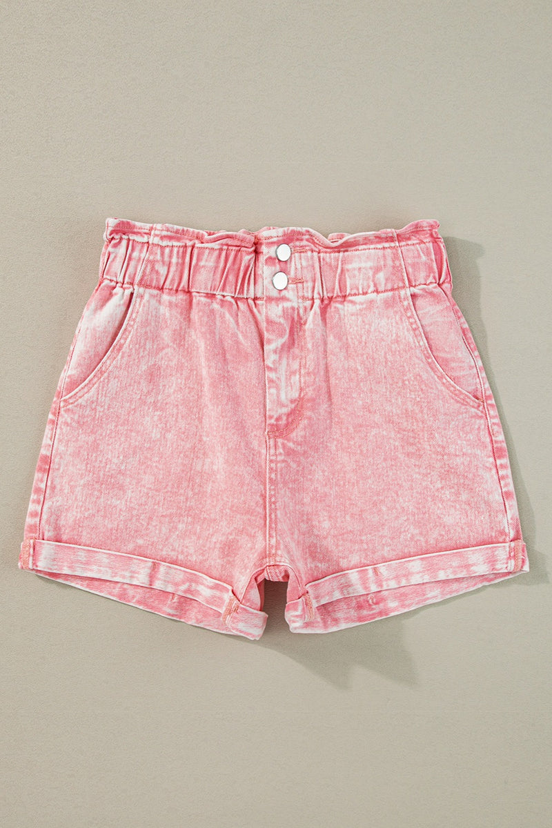 Malaya Paperbag Waist Denim Shorts