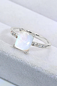 Makayla Square Moonstone Ring