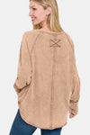 Cynthia Round Neck Thumbhole Long Sleeve T-Shirt