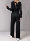 Wren Tied Round Neck Wide Leg Jumpsuit