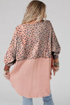 Rayna Textured Leopard Dropped Shoulder Blouse