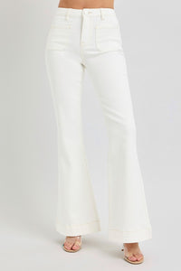 Baylee High Rise Front Patch Pocket Flare Jeans