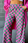 April Checkered Wide Leg Pants