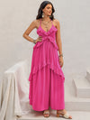 Lottie Ruffled Halter Neck Sleeveless Maxi Dress