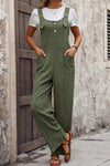 Milana Textured Pocketed Wide Strap Overalls