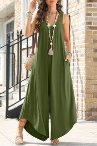 Oaklyn Pocketed Scoop Neck Wide Leg Jumpsuit