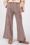 Gwendolyn Knit Terry Mineral Wash Wide Leg Pants