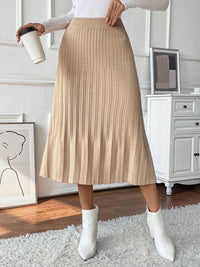 Braelynn Pleated Midi Sweater Skirt