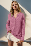 Raegan Notched Thumbhole Long Sleeve T-Shirt