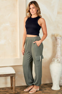 Macy Textured Rib Cargo Pants