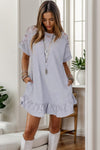 Miracle Lace Detail Round Neck Short Sleeve Dress