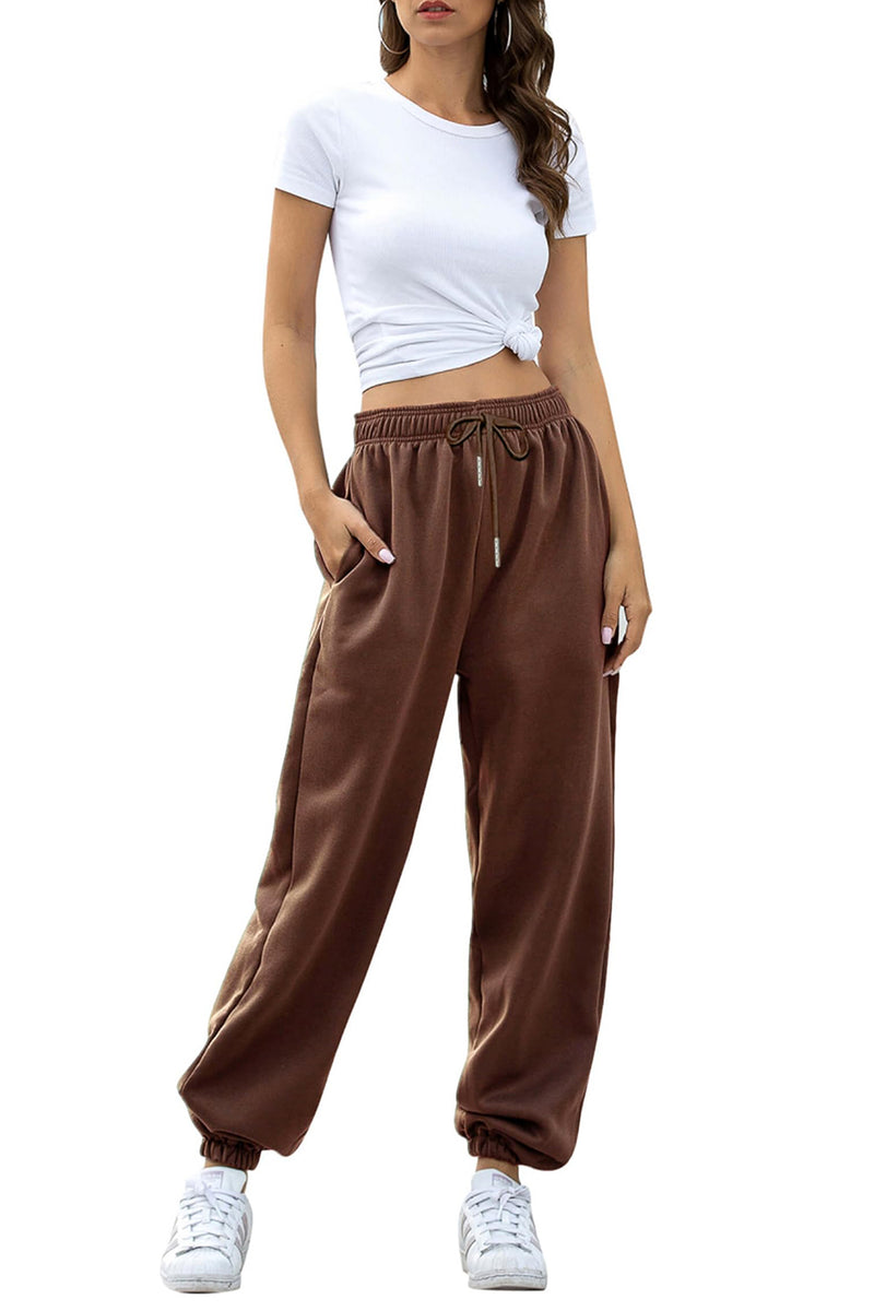 Lauren Elastic Waist Joggers with Pockets