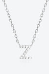 Angelina V To Z Zircon 925 Sterling Silver Necklace